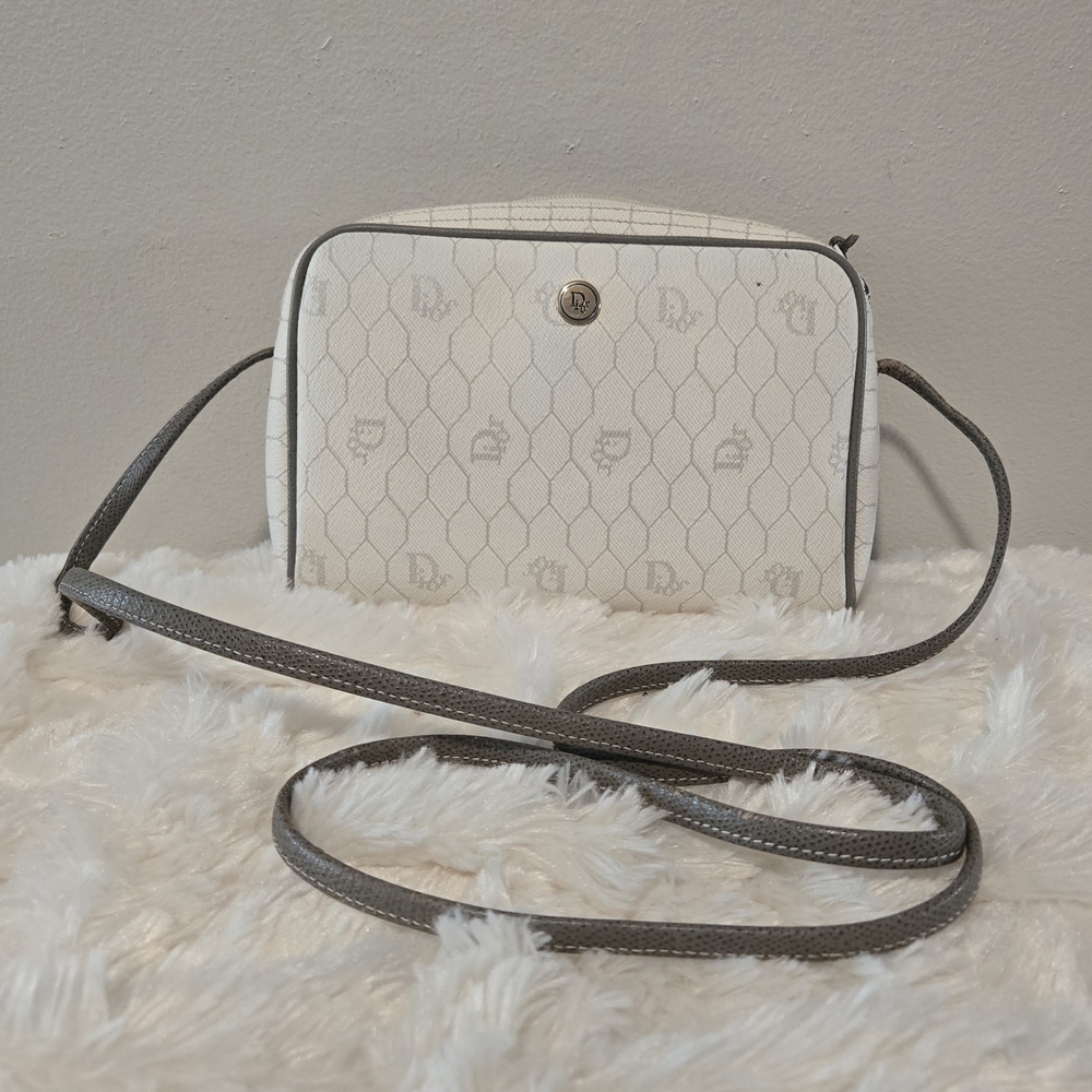 Dior White and Gray Crossbody Bag